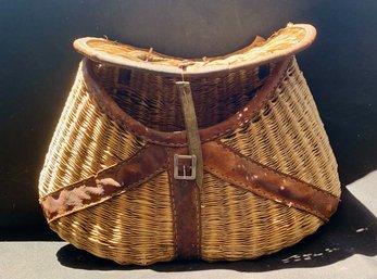 Vintage Wicker Fishing Creel