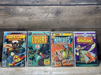 Vintage DC Comics, Firestorm, The Losers, Hercules, & Shazam!, Quantity 4