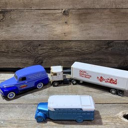 Vintage Mini Tonka Semi, ERTL Ford Delivery Truck, & Other, QTY 3