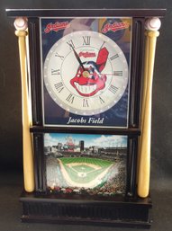 The Danbury Mint, Cleveland Indians Desk Clock, In Box