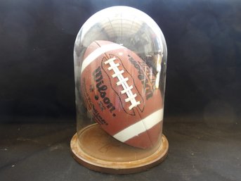 Signed Wilson Football, In Display Dome