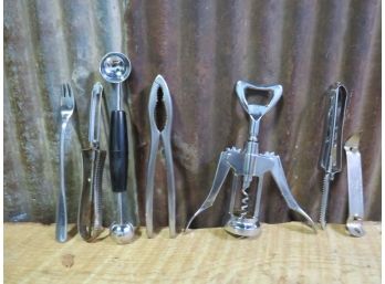 Kitchen Utensils, Nutcracker, Peelers, Corkscrew, & More - QTY 7