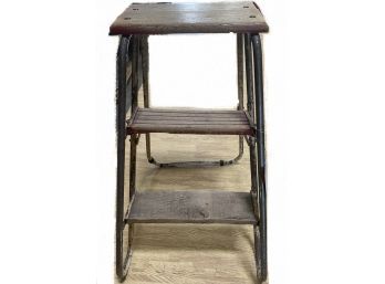 Vintage Wood Step Stool, 3 Steps