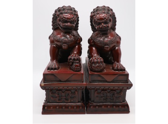HIGH QUALITY HEAVY FOO DOG BOOKENDS-SHIPPABLE