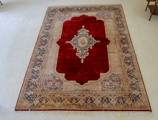 HAND KNOTTED KERMAN WOOL RUG