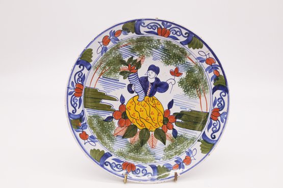 Antique Delftware Plate -SHIPPABLE