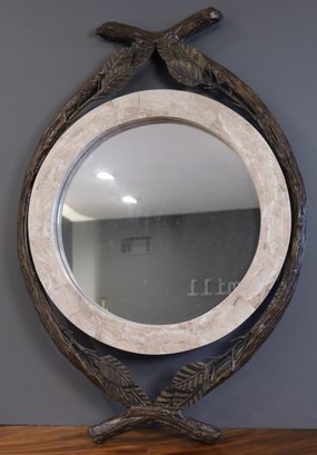 Wonderful Faux Bois Accent Wall Mirror