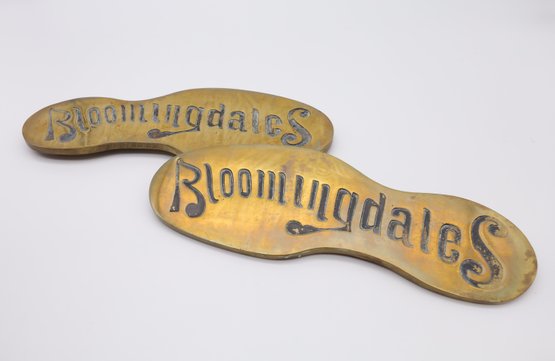 VINTAGE PAIR OF RARE BLOOMINGDALE'S SHOE PLAQUES- SHIPPABLE