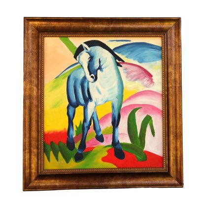 Fabulous Horse Oil Painting By Franz Marc