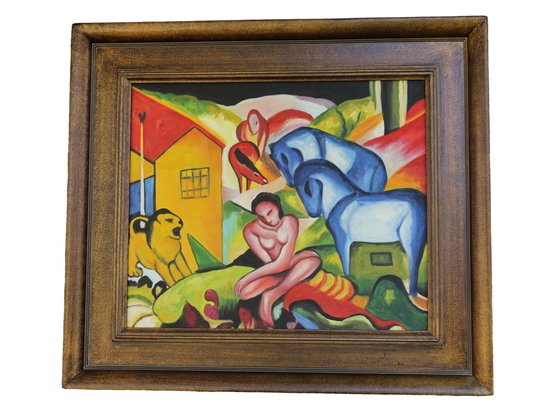 Vibrant Colors Used By Franz Marc Oil Painting-