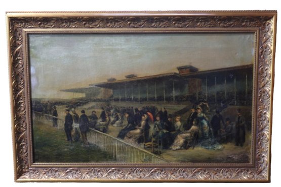 19th Century French School A Day At The Racetrack