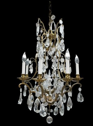 Lovely 8 Arm Crystal Chandelier For A Bedroom, Hallway Or Dining Room