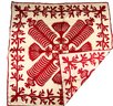 Hawaiian Design Silk Scarf - Red & Cream