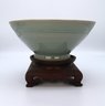 Antique Beautiful Chinese Celadon Bowl With Stand -SHIPPABLE