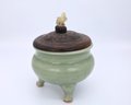Chinese Old Longquan Celadon Tripod Censer -SHIPPABLE