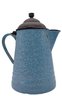 Vintage Speckled Blue And White Swirl Enamelware Coffee Pot