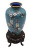 Wonderful Cloisonne Vase With A Cherry Tree Design And Birds