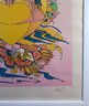 Awesome 1970's PETER MAX ' ORANGE  HEART '