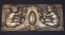 Fantastic Gilt Bronze Wall Plaque With Musical Cherubs-SHIPPABLE
