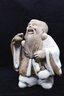 CERAMIC ELDER OLD MAN FIGURE WITH TURTLE-SHIPPABLE