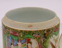 ANTIQUE ROSE MEDALLION ROUND LIDDED CANISTER -SHIPPABLE