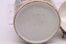 ANTIQUE ROSE MEDALLION ROUND LIDDED CANISTER -SHIPPABLE