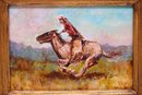 Original Oil Painting Cowboy And His Horse - SHIPPABLE