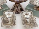Crudet Silver Plate Server & Silver Plate Dishes -shippable