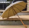 Spectacular Vintage Louis VUITTON Brown Logo Fabric Umbrella-Rare Find