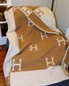 AUTHENTIC Vintage  HERMES Avalon III Throw Blanket -SHIPPABLE