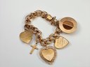 VINTAGE 14K YELLOW GOLD CHARM BRACELET AND 14K CHARMS-34.3 GRAMS SHIPPABLE