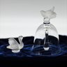 LALIQUE Crystal Vintage Pinson Table Bell And Swan- Shippable