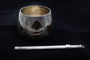 Rare Sterling 'Swizzle Stick' Cocktail Stirrer Pendant And Tiffany & Co. Shot Cup -Shippable