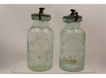 Pair Of Millville Fruit Jars - Shippable