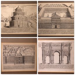 4 Rome Italy Classical Architecture Engravings-SHIPPABLE