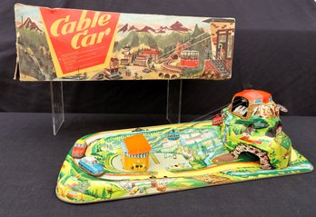 Technofix Tin Litho Wind-up Cable Car Track Toy