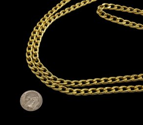 Vintage 18k Yellow GOLD Cuban Link Style Chain - 38.2 Grams