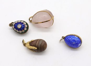 Collection Of 4 Pendants In GOLD & ENAMEL
