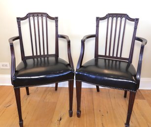 Pair Of  Antique Arm Chairs  -Local Shipper Available For An Additional Fee, Call For Information