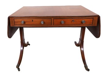 Outstanding  18th Century Mahogany Double Sided Table  -Local Shipper Available For An Additional Fee, Call Fo