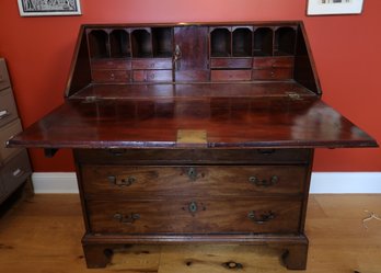 George III Period Slant Front Desk  -Local Shipper Available For An Additional Fee, Call For Information