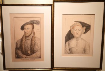 Engravings Of  William Marquis And  Lady With Hat