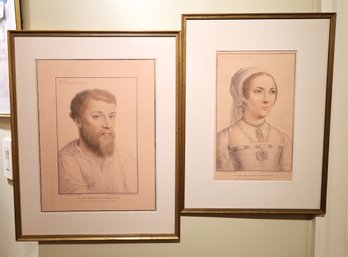 Engravings Of The Lady Montegle And N. Poines Knight