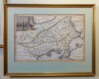 RARE Ancient Map Of  Thrace - 17thC Map - Framed -SHIPPABLE