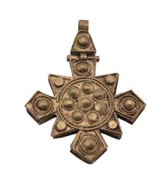 Antique Metal Ethiopian Cross Pendant-SHIPPABLE