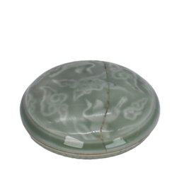 Chinese Porcelain Celadon Seal Paste Box-SHIPPABLE