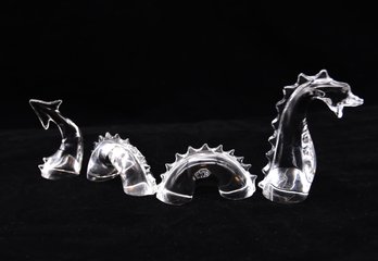 Four Piece BACCARAT Glass Dragon-FRANCE-SHIPPABLE