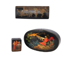 Vintage Russian And Chinese Boxes-SHIPPABLE