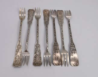 7 STERLING Caviar Forks-SHIPPABLE