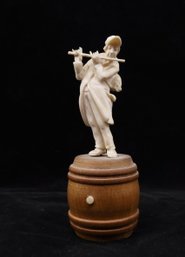 C.1850  Dieppe Ivory Figure Flute Player Circa 1850-SHIPPABLE